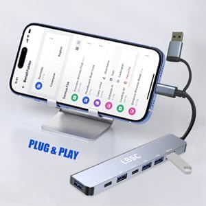 USB C Hub, 7 in 1 USB Splitter Multiport Adapter, Usb Hub For Laptop,MacBook,PS5/PS4, Switch, Printer, USB Fan, Flash Drive (A+C 7 in 1)