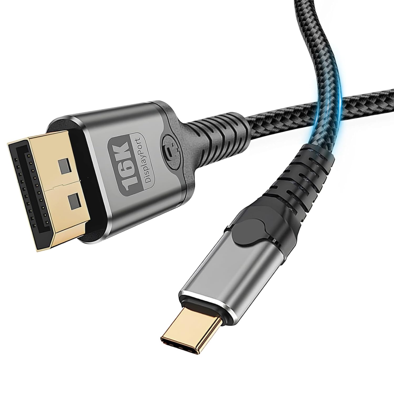 MaxRenard USB-C to DisplayPort 1.4 Cable 8K 60Hz, 4K/2K 240Hz Gaming-Grade, Thunderbolt 4/3 Compatible 32Gbps High-Speed, for MacBook M4/Dell XPS/Surface Pro & Gaming Monitors (3.3Feet)