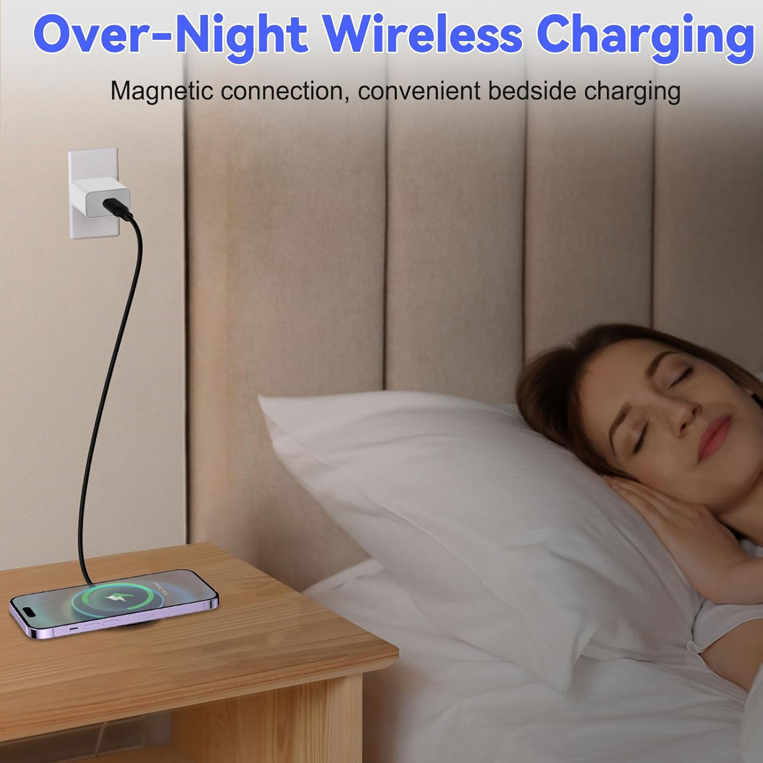Wireless Charger for iPhone 15W Ma-g Sa-fe Charger Fast Charging Pad Compatible with iPhone 17 Pro/17 Air/iPhone 16/16 Pro/16 Plus/16 Pro Max/15 Pro/15/14/13/12/11/X/8 Series