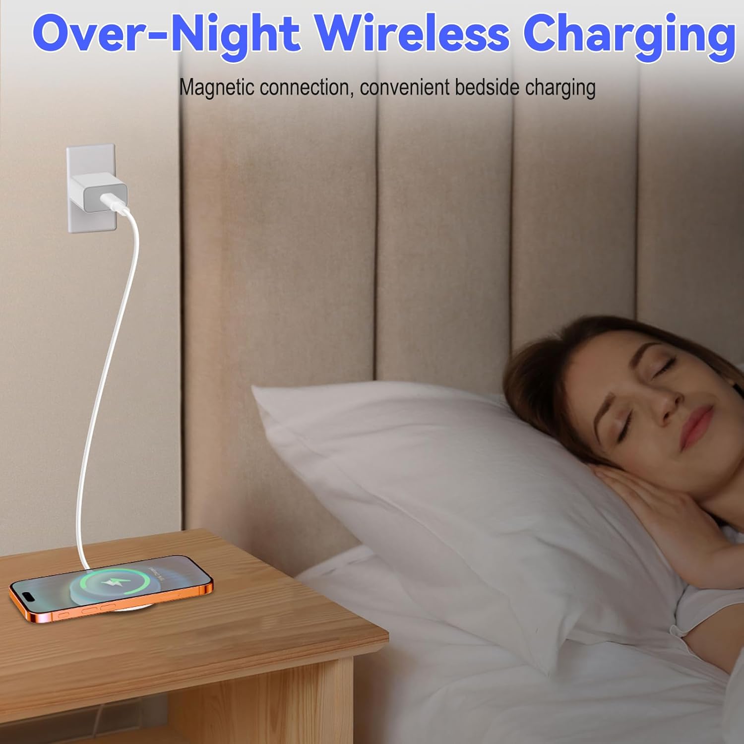 Wireless Charger for iPhone 15W Ma-g Sa-fe Charger Fast Charging Pad Compatible with iPhone 17 Pro/17 Air/iPhone 16/16 Pro/16 Plus/16 Pro Max/15 Pro/15/14/13/12/11/X/8 Series