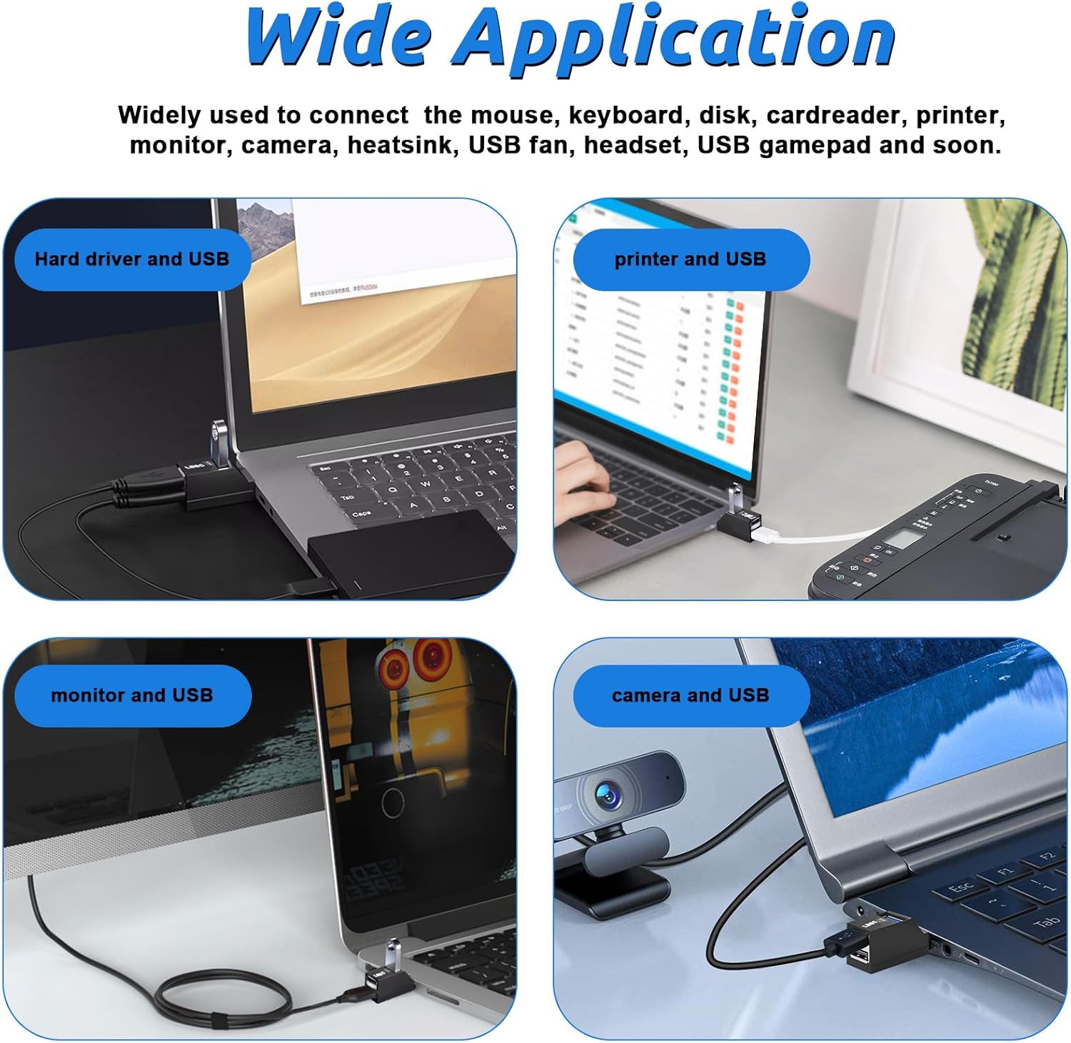 USB C Hub, 7 in 1 USB Splitter Multiport Adapter, Usb Hub For Laptop,MacBook,PS5/PS4, Switch, Printer, USB Fan, Flash Drive (A+C 7 in 1)